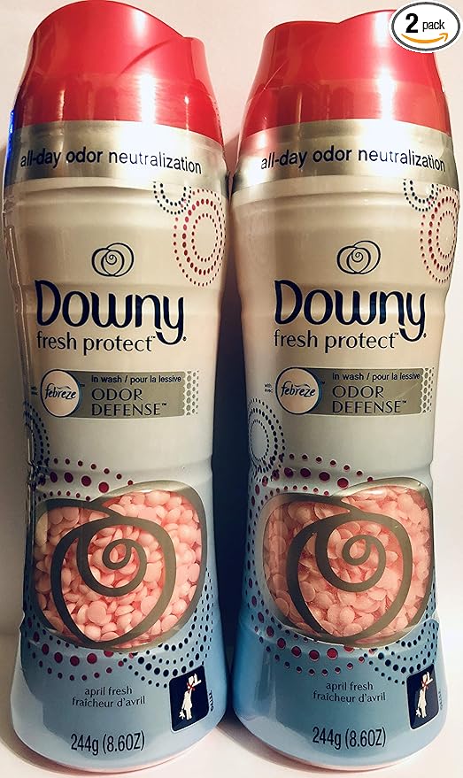 Downy Fresh Protect - in-Wash Odor Defense - April Fresh Scent - Net Wt. 8.6 OZ (244 g) Per Bottle - Pack of 2 Bottles