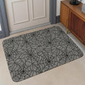 Small Door Mat Indoor Outdoor 15.7"x23.6", Grey Halloween Absorbent Non Slip Entry Rug, Black Spiders Net Classic Gingham Low Profile Welcome Mat for Front/Side Door Apartment Entrance Bathroom