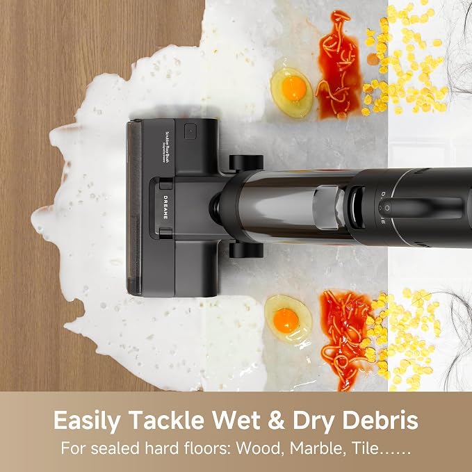 DREAME G10 Combo Wet Dry Vacuum Cleaner, Floor Cleaner Mop 2-in-1 Cordless Vacuum for Multi-Surface, Up to 50 Mins Runtime, One-Step Self Cleaning, Lightweight for Hard Floor