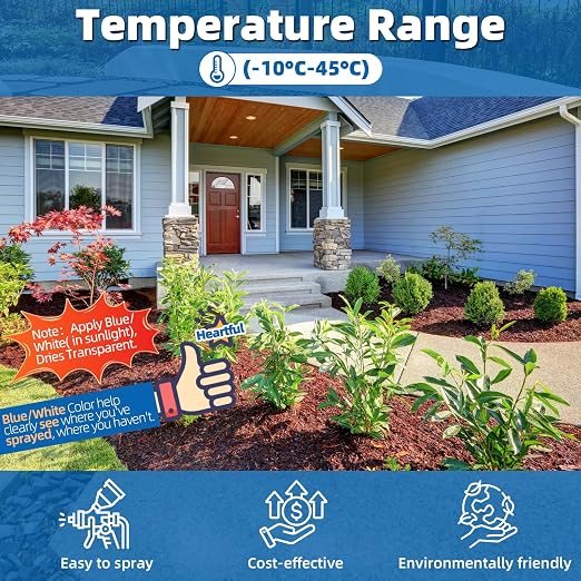 Mulch Glue – 1 Gallon: Saves $70 & Covers 2X More Area. Pet-Safe Rock Glue for Landscaping, Super Stick Adhesive for Rubber Mulch, Wood Chips, Pea Gravel & Small Rocks – Ideal for Landscaping