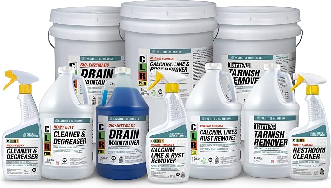 CLR PRO Calcium, Lime and Rust Remover, 1 Gallon Bottle (Pack of 2)