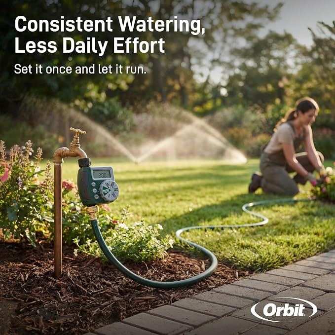 Orbit 62067 1-Outlet Programmable Digital Hose Watering Timer, 2-Pack