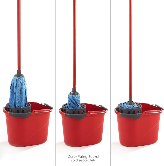 O-Cedar Microfiber Cloth Mop & QuickWring Bucket with 1 Extra Refill