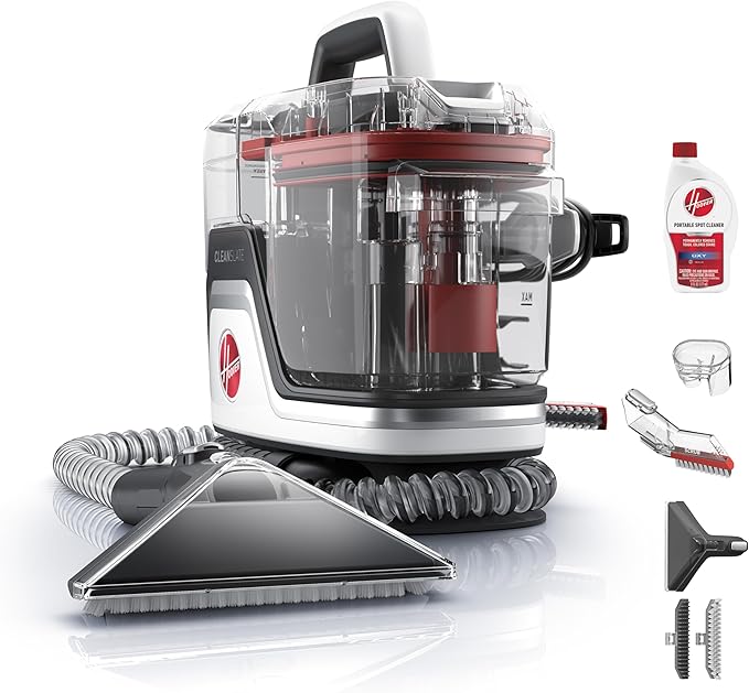 Hoover CleanSlate Plus Portable Carpet + Upholstery Spot Cleaner Machine | Powerful Suction with Versatile Tools, Pet Stain Remover, Car and Auto Detailer, Pair with Hoover Carpet Cleaner Solution
