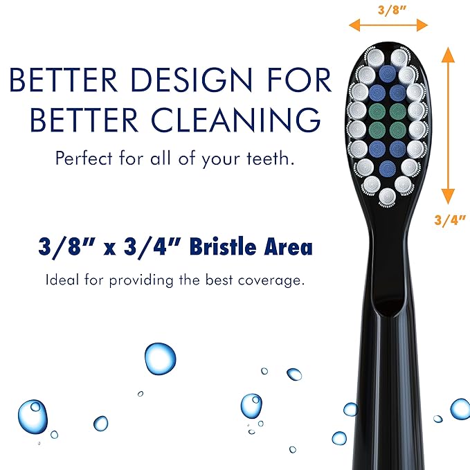 Sonic-FX Duo Rechargeable Electric Toothbrush Set - with 14 Brush Heads, 3 Modes, Smart Auto-Timer, Charging Dock Holder - Dual Handle Electric Tooth Brush for Adults & Kids, Black