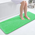 OLANLY Bathroom Runner Rugs 47x17, Soft Absorbent Chenille Bath Rugs, Rubber Backing Quick Dry, Machine Washable Long Bath Mats for Bathroom Floor, Tub and Shower, Home Decor Accessories, Mint Green
