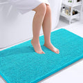 OLANLY Large Bathroom Rugs 40x24, Extra Soft Absorbent Chenille Bath Rugs, Rubber Backing Quick Dry, Machine Washable Bath Mats for Bathroom Floor, Tub and Shower, Home Decor Accessories, Aqua Sky