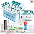 TrekTote Bulk 10 Piece Hygiene Kit Travel Size Toiletries Kit, Care Package, Mini Deodorant Shampoo Toothbrush Toothpaste, Clear 50 Pack
