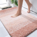 OLANLY Bathroom Rugs Mat 34x21, Extra Soft Absorbent Microfiber Bath Rugs, Rubber Backing, Quick Dry, Machine Washable Bath Mats for Bathroom Floor, Tub and Shower, Home Decor Accessories, Peach