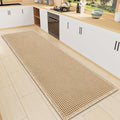 Smiry Waffle Bath Mat 60x16, Extra Soft Absorbent Bathroom Rugs, Non Slip Machine Washable Quick Dry Bath Rugs for Bathroom Floor, Tub, Shower, Home Decor Accessories, Brown
