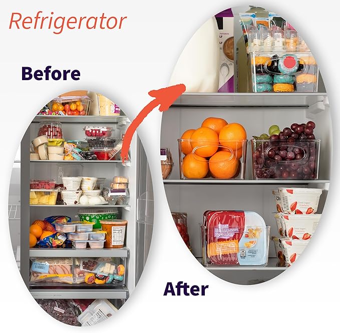 ClearSpace Pantry Organizers and Storage, Cabinet & Kitchen Organizer and Storage - Fridge Organizer, Drawer Organizer and Snack Organizer - Refrigerator and Cupboard Shelf Organizer