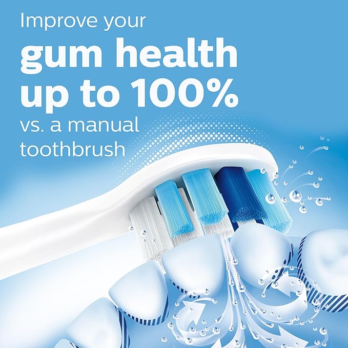 Philips Sonicare Compact Flosser 1000, Purple, ProtectiveClean 5300 Rechargeable Electric Toothbrush and 2PK Compact Nozzle Bundle, BD2001AZ