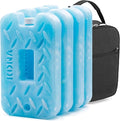 Kona Blue/Ice Ice Packs for Lunch Box - 2 lb Freezer Packs Compatible With Yeti Cooler Bags | Dry Ice Shock Pack, Long-Lasting Reusable Ice Packs for Lunch Bags (10" x 5.5" x 1.5" Pack of 4)