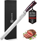 PAUDIN Brisket Knife, 12 Inch Carving Knife Stainless Steel Brisket Slicing Knifes with Granton Edge for Meat Cutting, Roasts, BBQ, Turkey - Grilling Gifts for Men