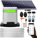Blütezeit 1400lb Sliding Gate Opener, Solar Power | WiFi Control | Built-in Battery Backup, Rack Driven Automatic Slide Gate Motor with Remote Complete Kits (25W Solar Panel & Racks Incl.)