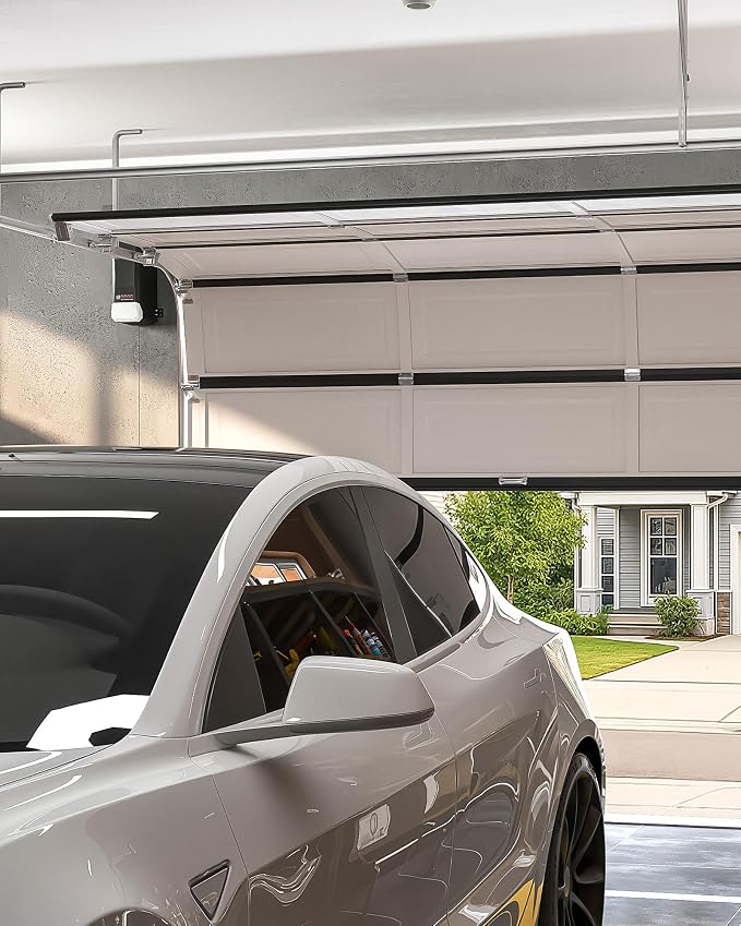 ZUMI Automatic Garage Door Opener, Wall-Mounted Garage Opener with Manual Backup Infrared Sensors, Heavy-Duty Smart Garage Entry Device Access Unit for Garage Door Opening & Closing