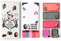 Xqumoi Let Me Read in Peace Dark Romance Sticky Notes Set - 550 Sheets Rose Skull Self-Stick Note Pads Dark Romance Book Lovers Gift Divider Tabs Bundle Writing Memo Pad for Teens Adults