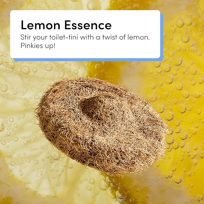 TUSHY Lemon Coconut Husk Scrubbing Pads, 16 Pack: Planet Friendly Cleanser-Infused Pads (No Toilet Bowl Cleaner Needed), Toilet Brush 2.0 Refills