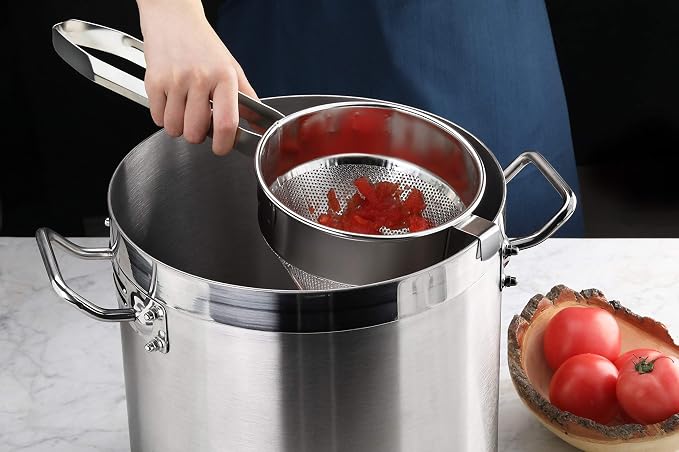 New Star Foodservice 42566 3-Piece Stainless Steel China Cap Strainer Set
