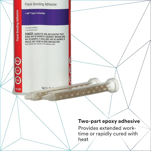 3M Panel Bonding Adhesive, 08116, 200 ml/6.75 fl oz Cartridge, Black