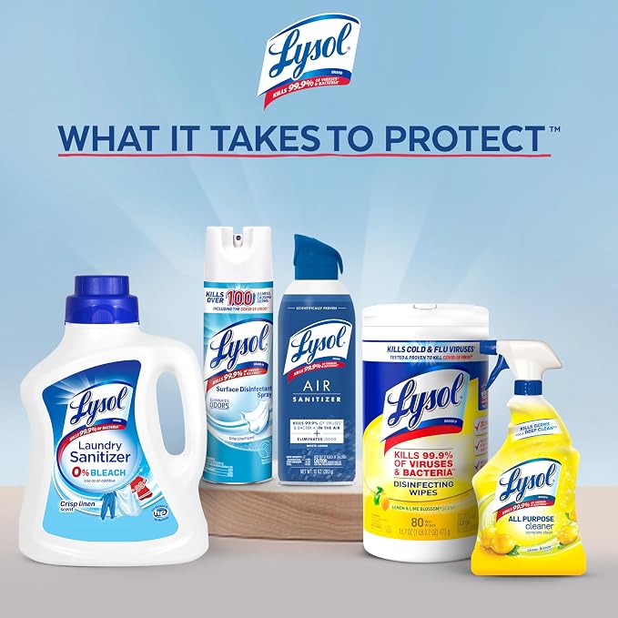 Lysol Air Sanitizer with Bacterial Odor Eliminator for Home & Office, Air Freshener Alternative, Simple Fresh Scent, 10 oz (Pack of 3)