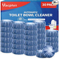 Vacplus Toilet Cleaner Tablets 30 Pack, Automatic Bowl & Tank Cleaner, Septic Safe, Powerful Cleaning, Prevent Stains & Deodorize
