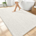 OLANLY Large Bathroom Rugs 70x46, Extra Soft Absorbent Chenille Bath Rugs, Rubber Backing Quick Dry, Machine Washable Bath Mats for Bathroom Floor, Tub and Shower, Home Decor Accessories, Ivory