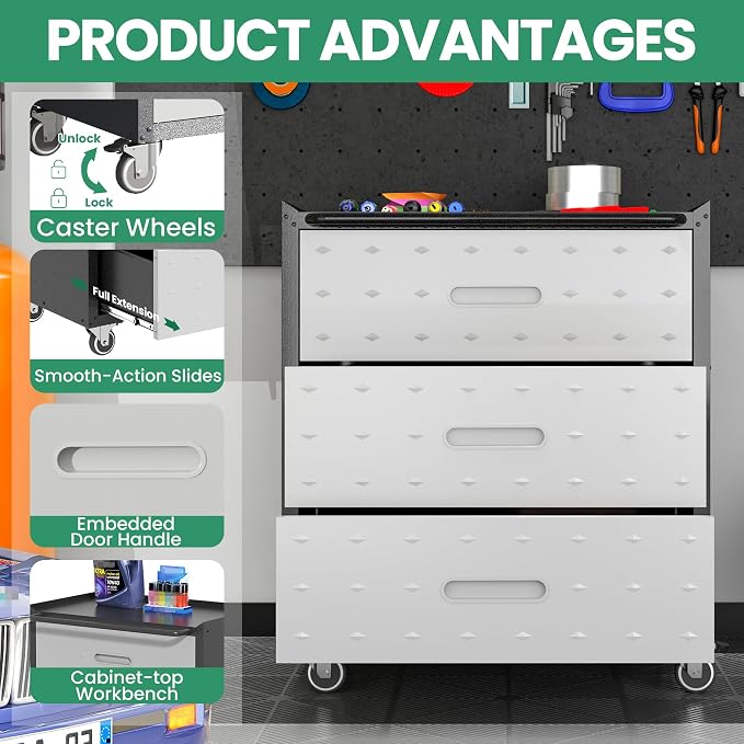 10-Piece Heavy Duty Steel Garage Cabinet System