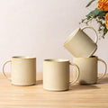 theterra Ceramic Coffee Mugs Set of 4, 14.2oz Handmade Coffee Cups with Handle for Latte, Tea, Milk, Beer, Hot Cocoa, Cappuccino