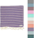 Sand Cloud Turkish Beach Towel - Sand Resistant & Quick Dry Towel | 100% Certified Organic Turkish Towel - Bath Towel or Beach Blanket for Picnic - As Seen on Shark Tank - Gocek (Lavender)