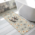 Halloween Bathroom Runner Rugs Non Slip Washable Absorbent Narrow Long Bath Mat Orange Black Net Classic Spiders Gingham Runner Rugs for Kitchen Hallway Bedroom Laundry Study Room 19.7"x63"