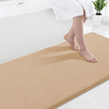 Smiry Memory Foam Bath Mat 47x24, Extra Soft and Absorbent Bathroom Mats, Non Slip Washable Carpet for Floor, Shower and Tub, Camel