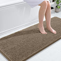 OLANLY Bathroom Runner Rugs 59x24, Extra Soft Absorbent Chenille Bath Rugs, Rubber Backing Quick Dry, Machine Washable Long Bath Mats for Bathroom Floor, Tub and Shower, Home Decor Accessories, Tan