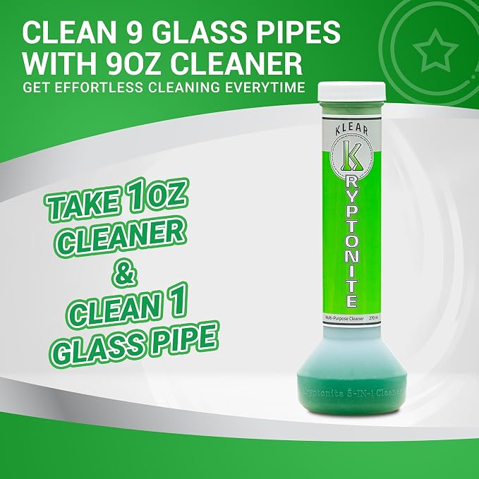 KLEAR Kryptonite Multipurpose Glass Cleaner |Powerful Cleaning 5-1 Combo | Glass Friendly & Alcohol-Free Glass Cleaner| Coat, Relax, Rinse| 9 oz (Pack of 1)