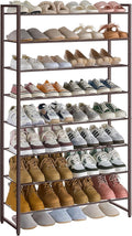 Nunsino Shoe Rack for Closet, Metal Shoe Organizer, 8 Tier Garage Shoe Rack Max Holds 40 Pairs,Shoe Storage Shelf,Entryway, Bronze