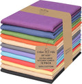 Urban Villa Kitchen Towels Cotton Dish Towels 20”x30” (Set of 12) Multi