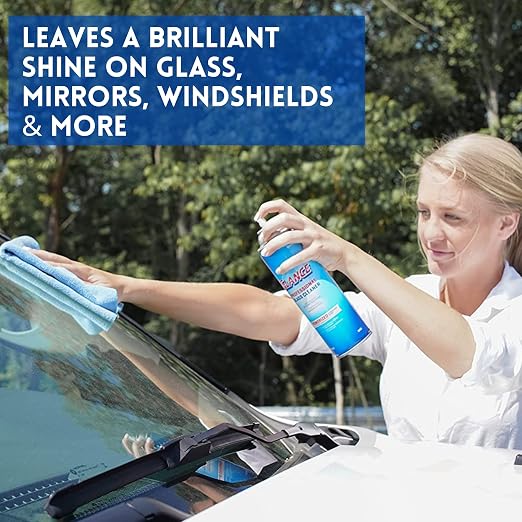 Glance 904553 Powerized Professional Glass Cleaner, Foaming Formula Clings to Windows, Mirrors & Hard Surfaces, Aerosol Spray, 19-Ounce (Pack of 12)