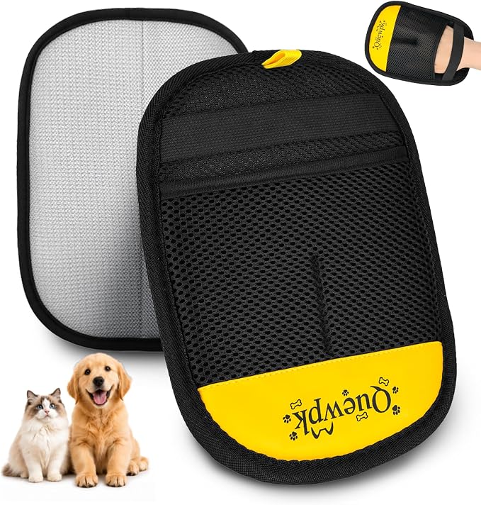 Reusable Electrostatic Pet Hair Removal Glove for Dog and Cat Fur | Pet Hair Remover for Laundry, Couch, Carpet, Clothing, Furniture, Car Seats; Dog Hair, Cat Hair and Lint Cleaner