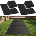 Nuanchu 16 Pcs 12 x 12 Inch Rubber Stepping Stones Outdoor Garden Walkway Non-Slip Durable Pavers for Patio, Pathway, Landscaping, Weatherproof Stepping Stones for Easy Installation (Square,Black)