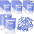 300 Pieces Bulk Feminine Wipes Individually Wrapped Travel Size Women Unscented Intimate Period Cleansing Wipes Deodorant Feminine Products Care Kits Private Parts Ph Balanced(Purple)