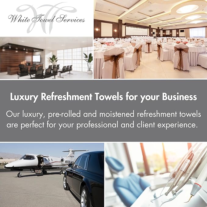 White Towel Services 8" x 8in Moist Cotton Towel Individually Wrapped - Lemon and Peach-Mango (Case of 100) - Single-Use Oshibori Style Cotton Hospitality Towels