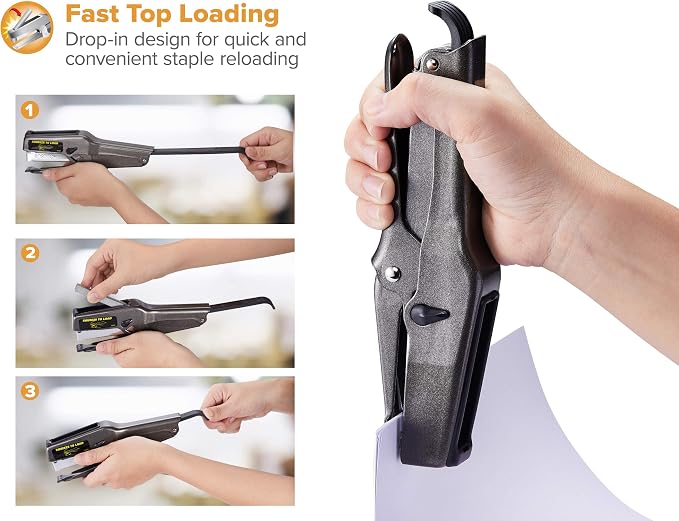 Bostitch Office B8 Heavy Duty 45 Sheet Plier Stapler, Full-Strip, Black (02245), (Pack of 24)