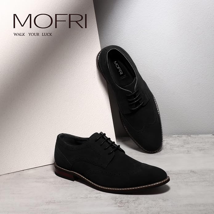 Mens Classic Cap Toe Dress Shoes Oxford for Office | Polished PU Outer Shell,Ventilated Comfortable Latex Insole. Formal Footwear Suited for Office Engagements ,Outings,Weddings