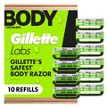 Gillette Labs Body + Intimate Razor Blades for Men, Anti-ingrown bar, 10 Blade Refills