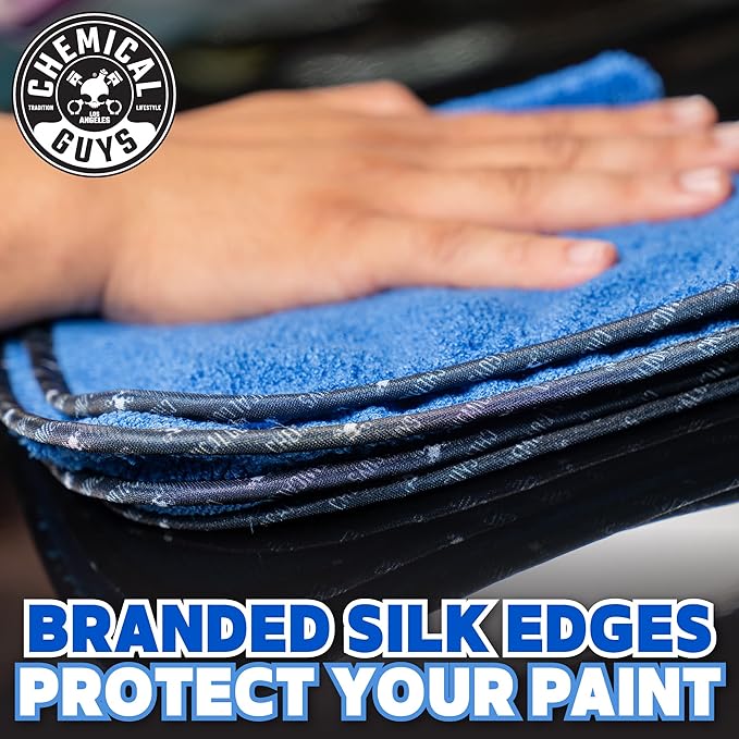 Chemical Guys, Professional Microfiber Towels, 16 x 16 in, Blue, 12 Pack | Ultra-soft, scratch-free towels to buff wax, dry panels and clean glass and interiors, machine washable
