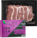 The Kind Bag Vacuum Seal Bags for Food Storage, 8x12 Inch 100 Pack, Pre-Cut 3mil Commercial Grade, Black Back Clear Front, BPA Free, Airtight and Freezer Safe, Prevents Freezer Burn