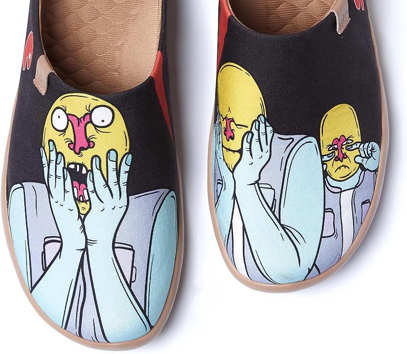 UIN Men's Mules Slipper Loafers Lightweight Mules Walking Casual Clogs Comfort Household Slip Ons Art Painted Travel Shoes Malaga Marine World