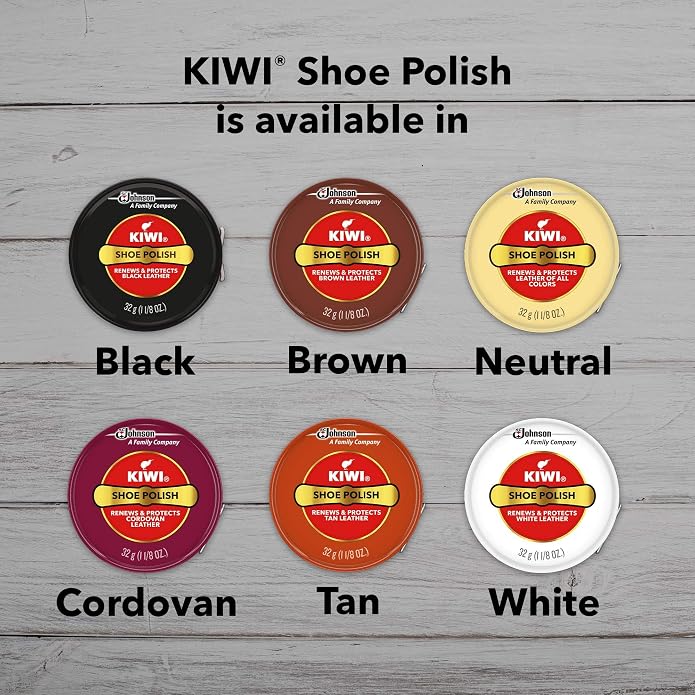 KIWI Shoe Polish, Neutral 1.125 oz (Pack of 8)