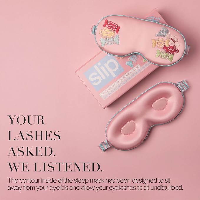 slip Besties Contour Sleep Mask | Pure Silk, 100% Mulberry Silk | Contoured Design | Soft, Gentle on Skin, Adjustable Strap for Perfect Fit | Ideal for Restful Sleep