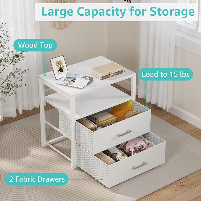 BOLUO White Closet Drawers with Open Shelf for Closet Organizers and Storage Bedroom Dorm Modern Large